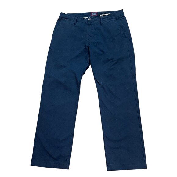 UNTUCKit St. Clair Navy Chino Trouser Pants Relaxed Fit Medium Work Casual - Picture 1 of 6